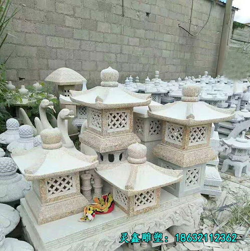 广场牌坊景观石灯 三门峡汉白玉灯雕塑