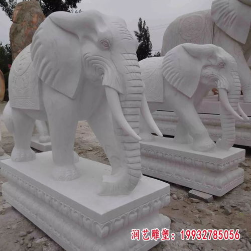 抱鼓石大象 商丘石大象雕塑图片